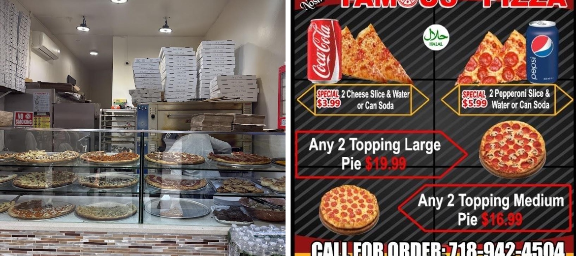 Nostrand Famous Pizza Menu