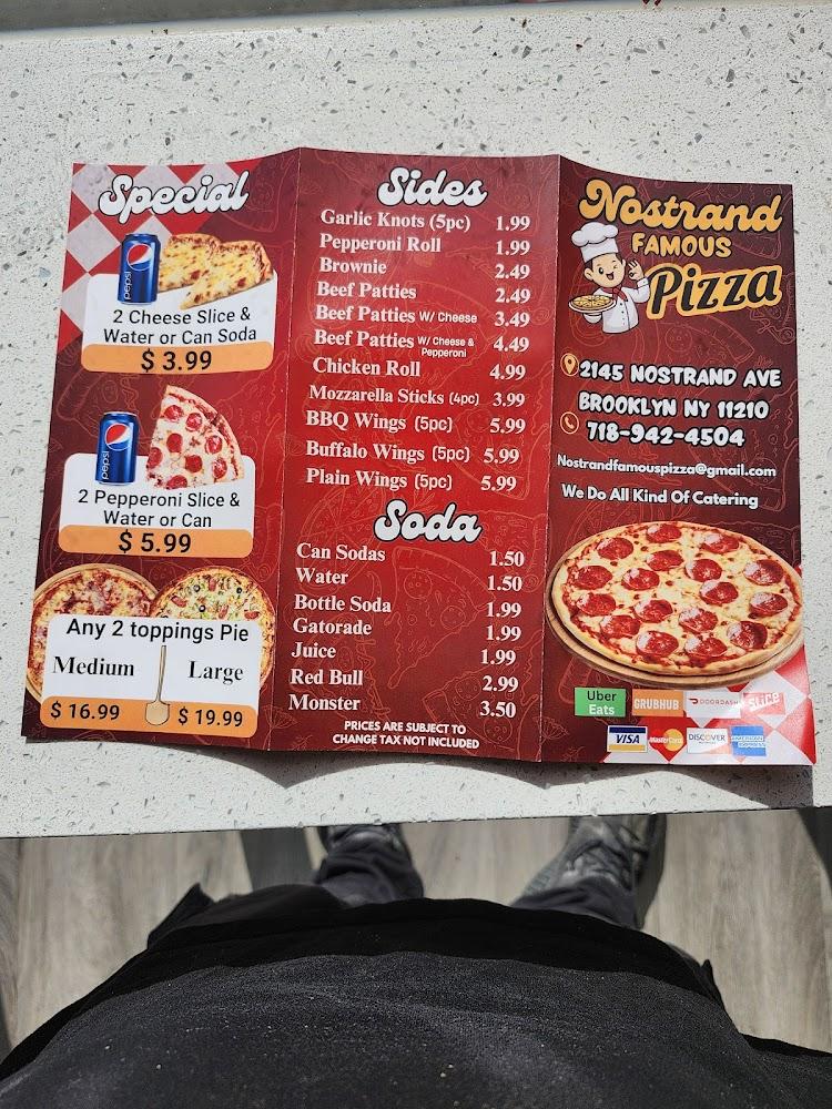 Nostrand Famous Pizza Menu image 4